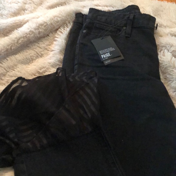 PAIGE HOXTON STRAIGHT HANDKERCHIEF HEM JEAN - Picture 6 of 6